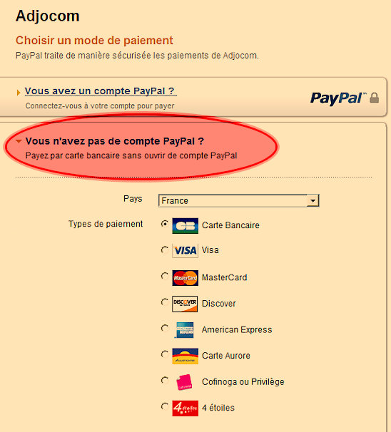 Avec PayPal Intégral, réglez même sans posséder un compte PayPal...