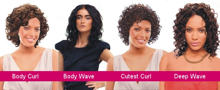 Les tissages naturels : "Body Curl", "Body Wave", "Cutest Curl", "Deep Wave"